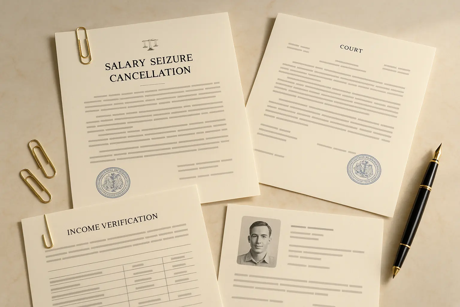 מסמכים נדרשים לביטול עיקול משכורת